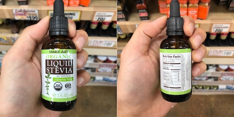 is trader joes liquid stevia drops safe