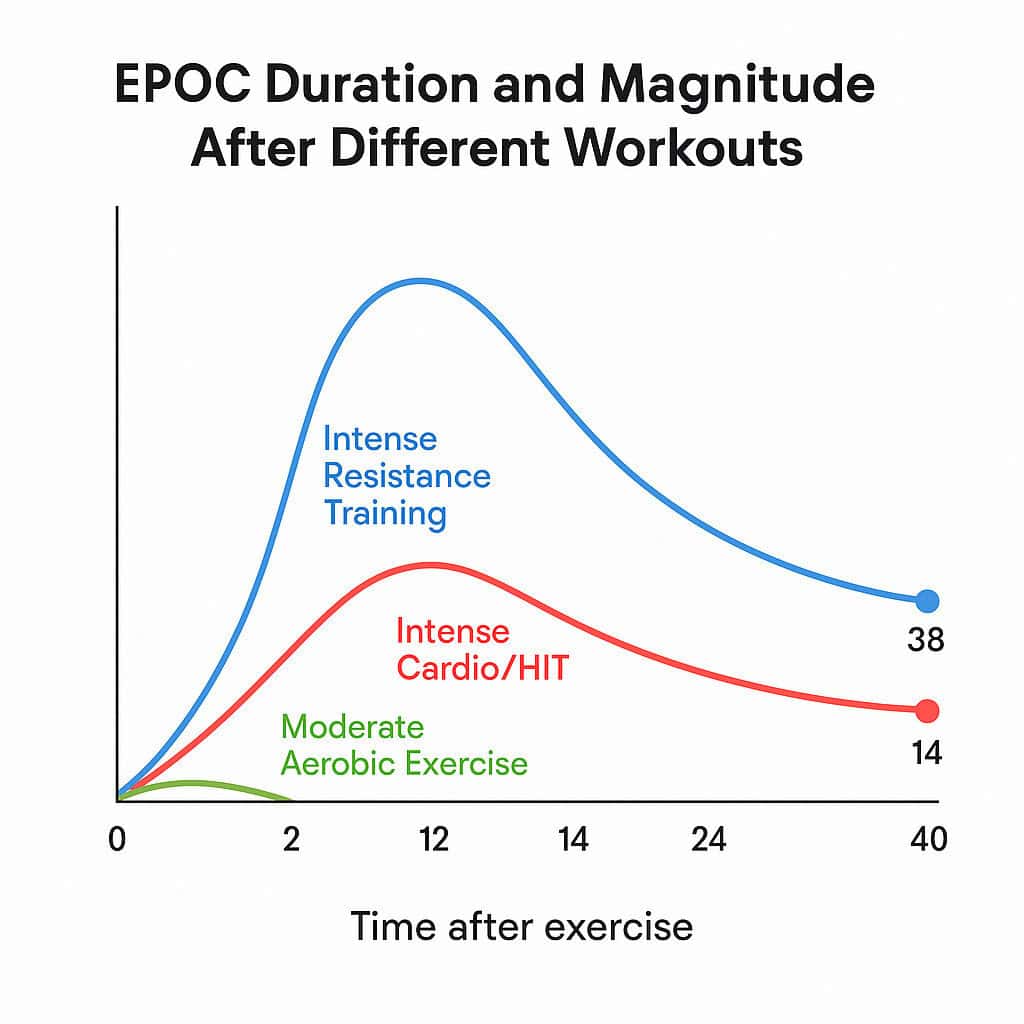 EPOC Duration and Magnitude After Different Workouts EPOC Duration and Magnitude After Different Workouts