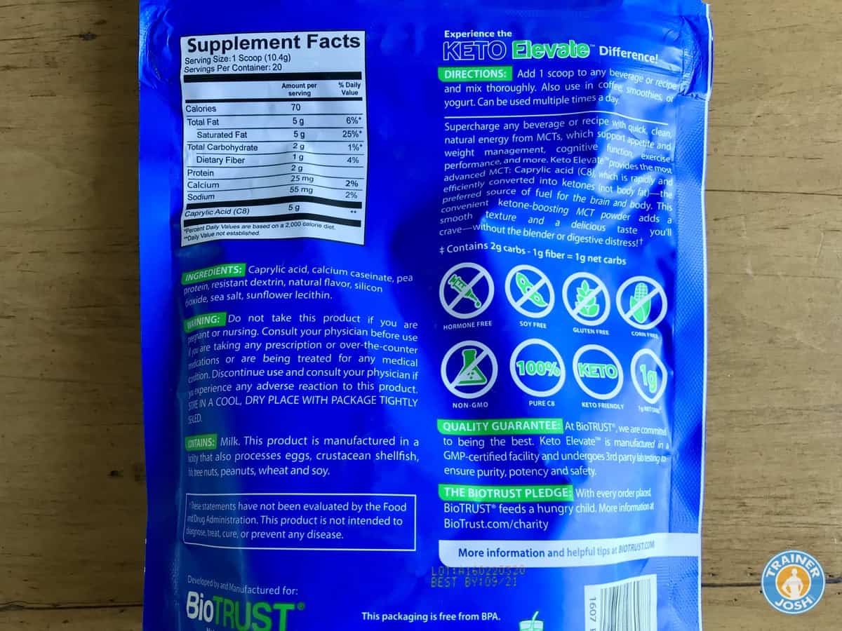 keto elevate ingredients