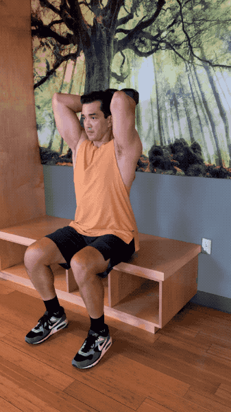 dumbbell overhead tricep extensions