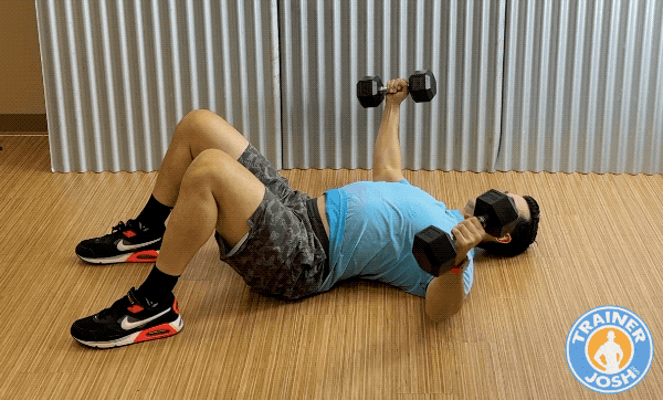 dumbbell floor flyes dumbbell floor flyes