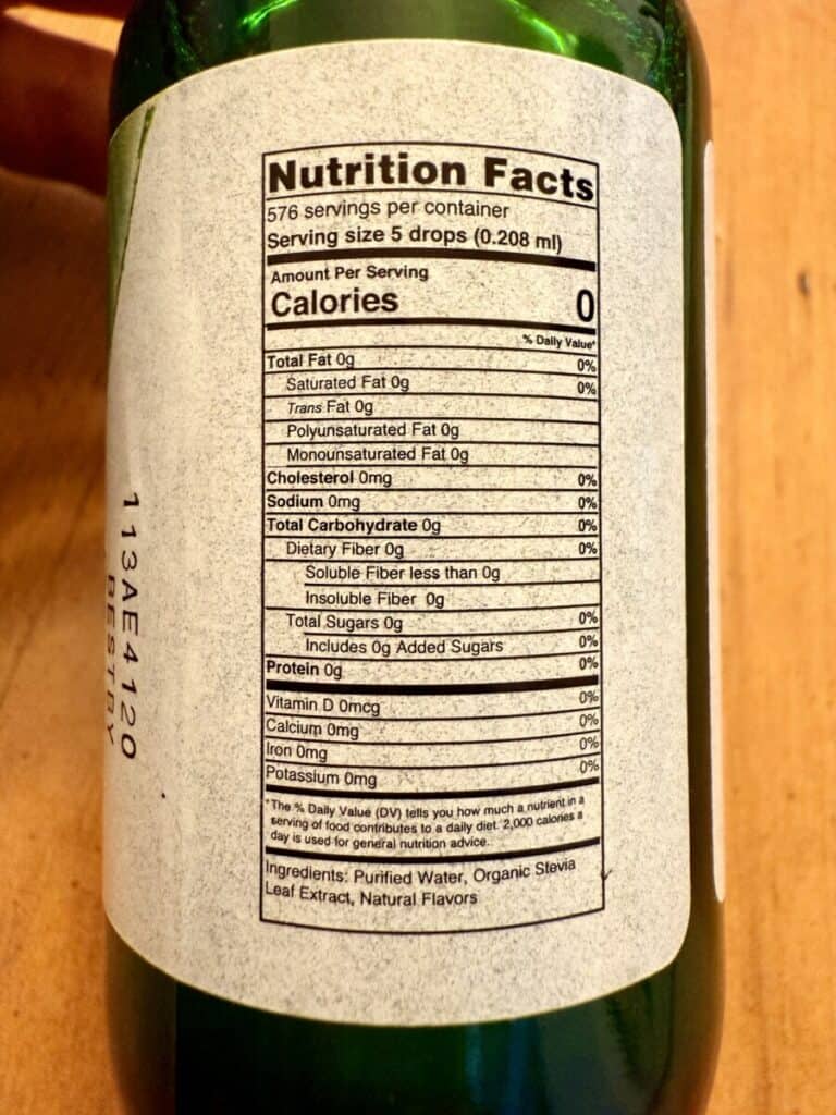 sweet leaf stevia sweet drops nutrition facts label sweet leaf stevia sweet drops nutrition facts label