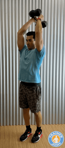 Dumbbell Overhead Tricep Dumbbell Overhead Tricep Extension exercise demonstration
