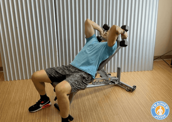 Incline Dumbbell Tricep Incline Dumbbell Tricep Extensions exercise demonstration