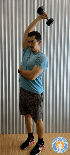 One Arm Dumbbell Overhead Tricep One-Arm Dumbbell Overhead Tricep Extension exercise demonstration