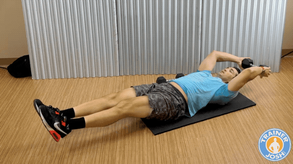 dumbbell knee tucks dumbbell knee tucks exercise demonstration