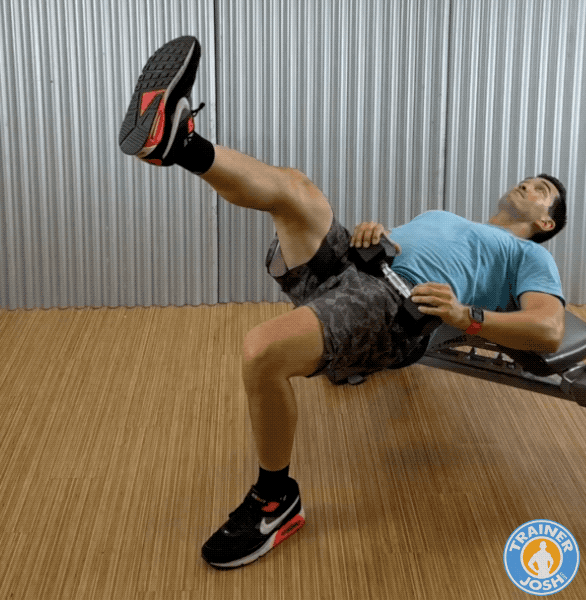 dumbbell one legged hip thrust dumbbell one legged hip thrust exercise demonstration