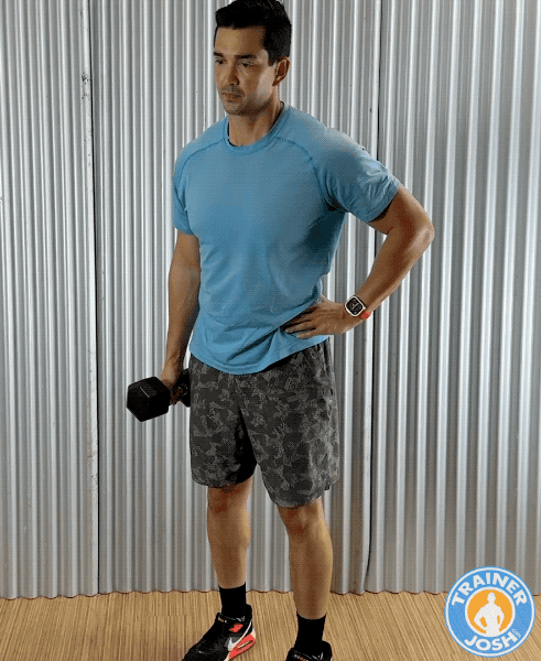 dumbbell side bends dumbbell side bends exercise demonstration