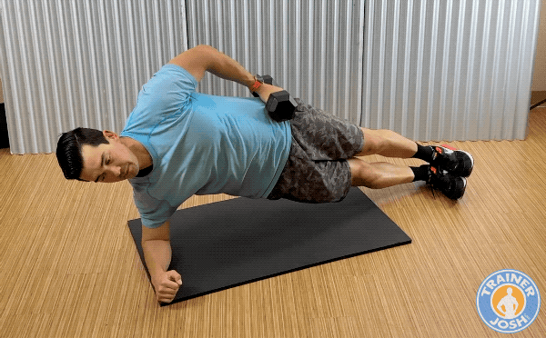 dumbbell side ups dumbbell side ups exercise demonstration