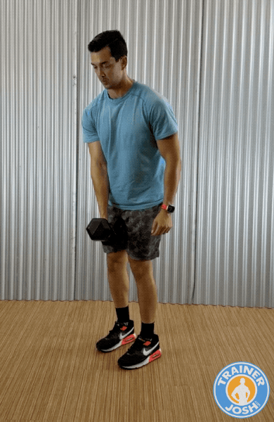 one legged RDL dumbbell one leg RDL exercise demonstration