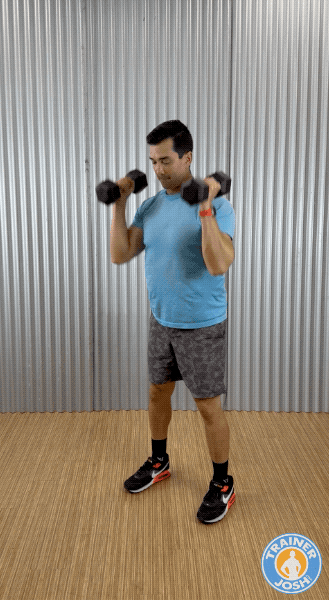 dumbbell burpee press exercise demonstration