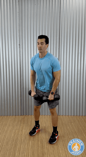 dumbbell clean and press exercise demonstration