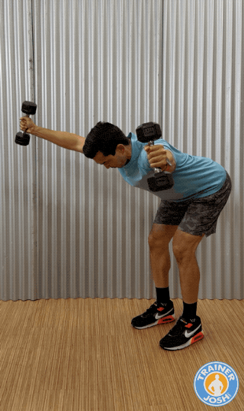 dumbbell y-raise exercise demonstration