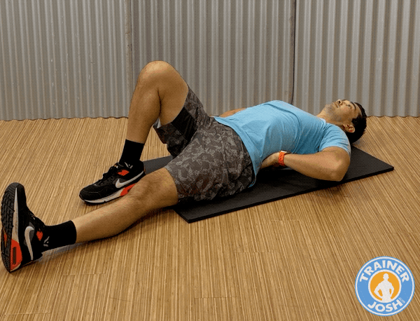 modified curl up exercise demonstration