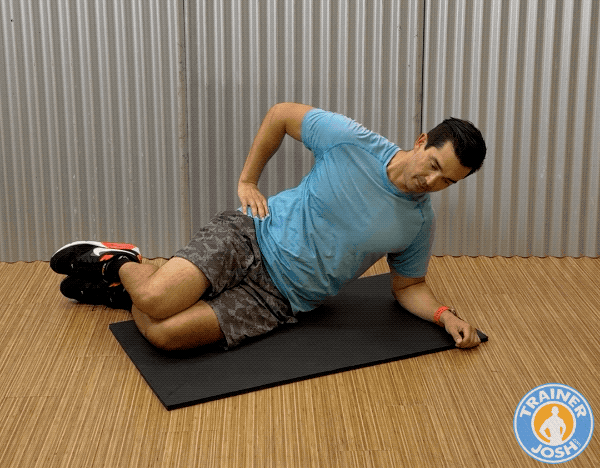 modified side plank exercise demonstration