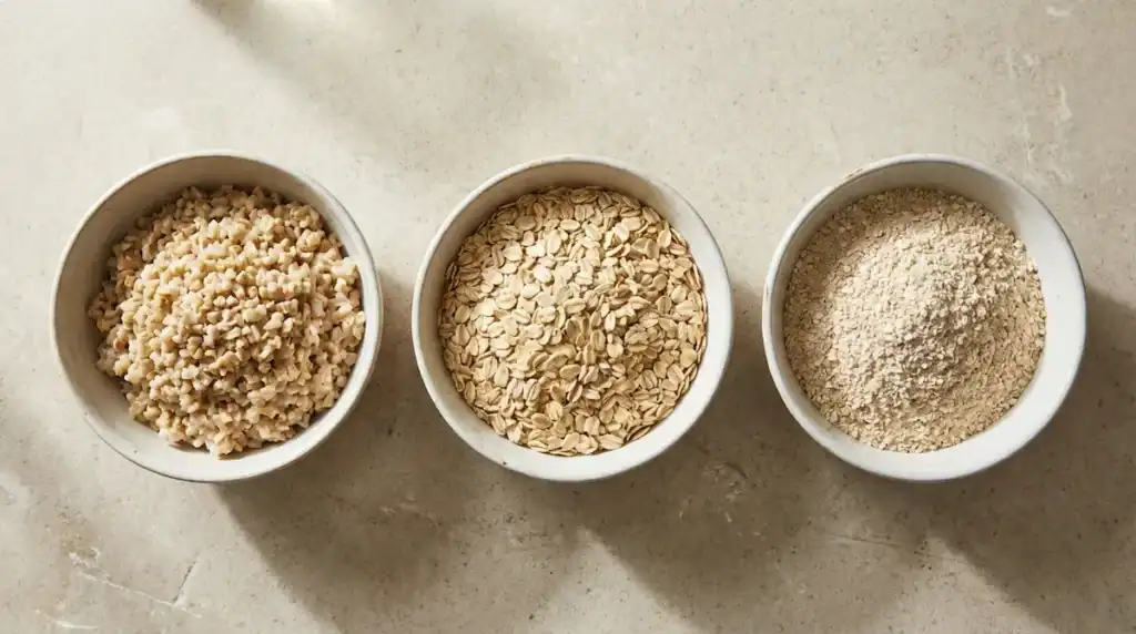 rolled oats vs steel cut vs instant oats