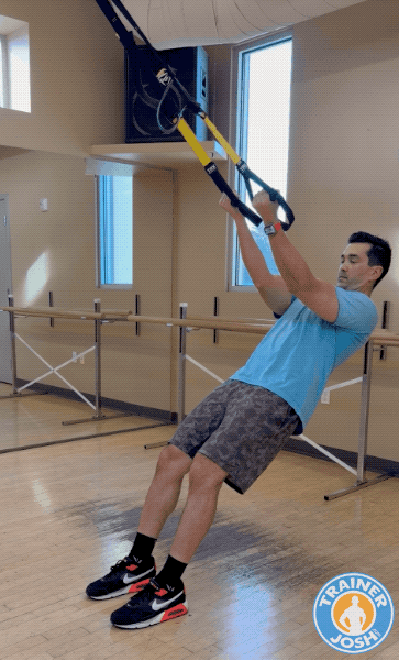 TRX bicep curls exercise demonstration TRX bicep curls exercise demonstration