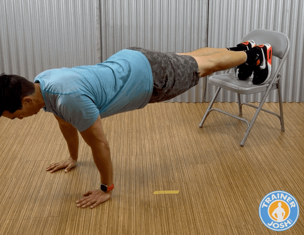 decline close grip push ups exercise demonstration decline close grip push-ups exercise demonstration
