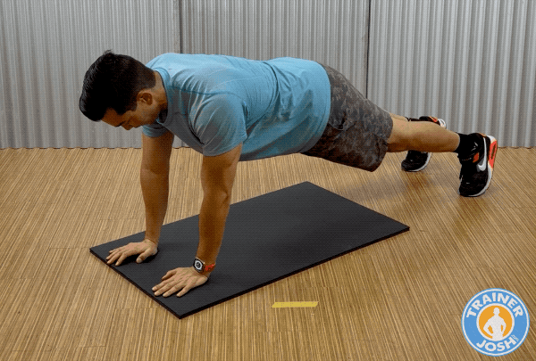 plank to push ups exercise demonstration plank to push-ups exercise demonstration