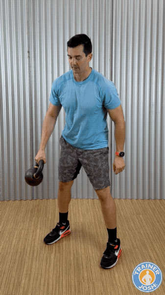 kettlebell figure-8 pass exercise demonstration