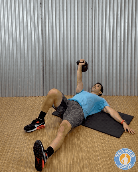 kettlebell half turkish get ups exercise demonstration