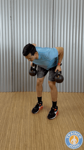 kettlebell rows exercise demonstration