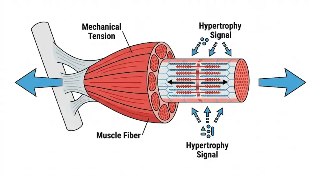 mechanical tension and muscle hypertrophy mechanical tension and muscle hypertrophy illustration