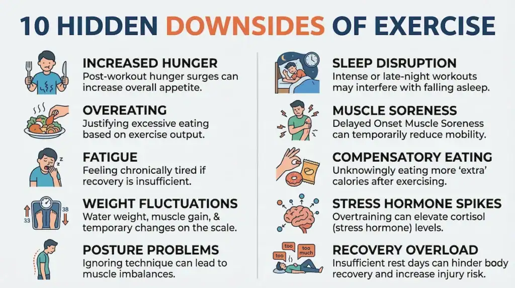 the 10 hidden downsides of exercise the 10 hidden downsides of exercise infographic