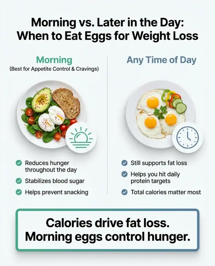 Best time to eat eggs for weight loss morning vs any time comparison
