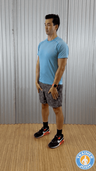 mcgill hip hinge stop short squat exercise demonstration