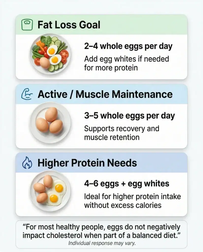 Daily egg intake guide for weight loss based on goals