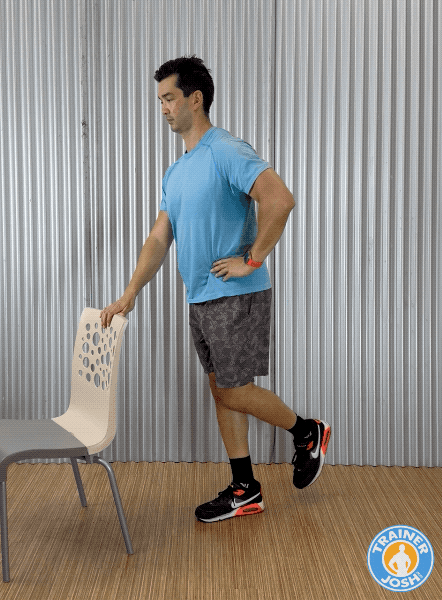 hip circles Trainer Josh demonstrating Hip Circles warm-up exercise