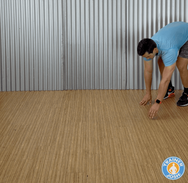 inchworms Trainer Josh demonstrating Inchworms warm-up exercise